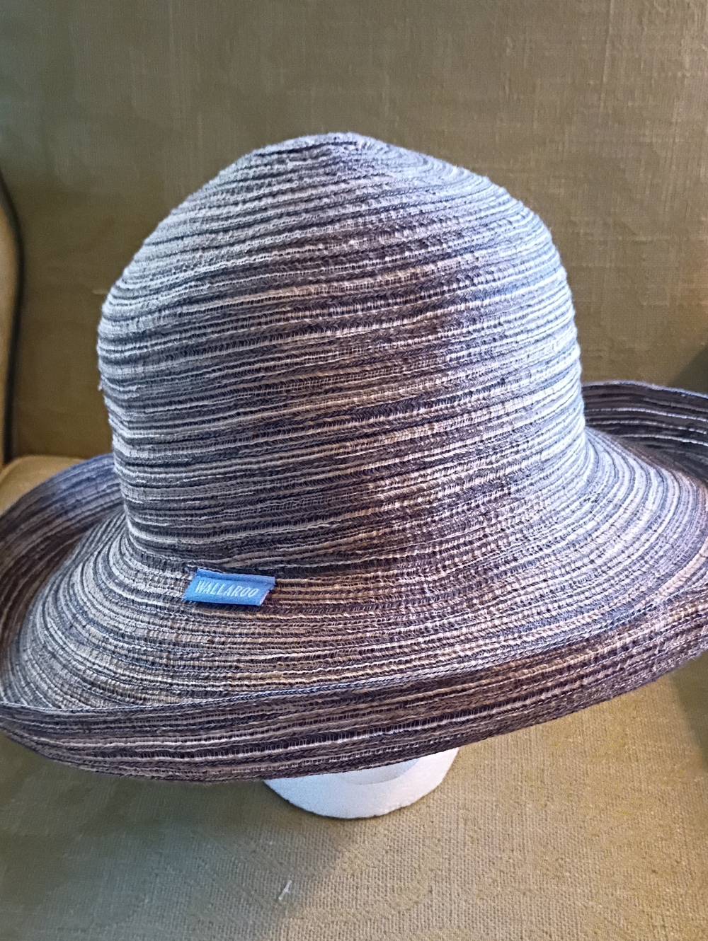 WALLAROO-Sydney Women's Wide Roll Brim Sun Hat in Multi-Tone Naturals